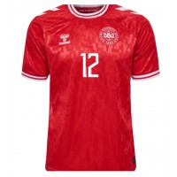 Camisa de time de futebol Dinamarca Kasper Dolberg #12 Replicas 1º Equipamento Europeu 2024 Manga Curta